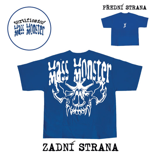 MASS MONSTER – OVERSIZE TEE (MODRÁ)