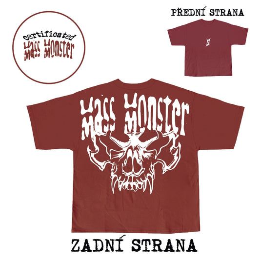 MASS MONSTER – OVERSIZE TEE (VÍNOVÁ)